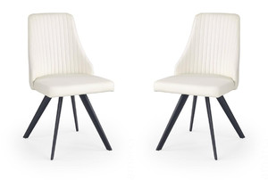 Dwa krzesła biało czarne - 9590