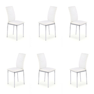 Sześć krzeseł białych - 6705