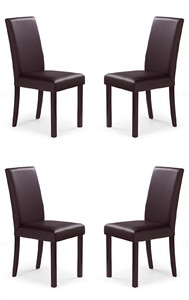 Cztery krzesła ciemny orzech / ciemny brąz - 5198