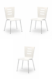 Trzy krzesła białe - 6743