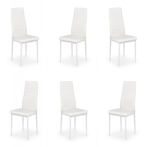 Sześć krzeseł białych - 6194