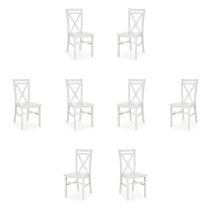 Osiem krzeseł białych - 8074