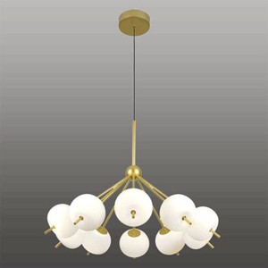 Ekskluzywna lampa LED wisząca złoto biał a - APPLE 10 - ALTAVOLA DESIGN