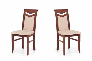 Dwa krzesła tapicerowane czereśnia antyczna II - 0787