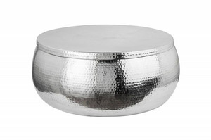 INVICTA stolik kawowy ORIENT STORAGE - 70cm, aluminum, metal, srebrny - king home