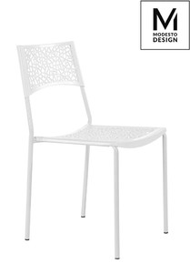 MODESTO krzesło PAX białe - polipropylen, metal - king home