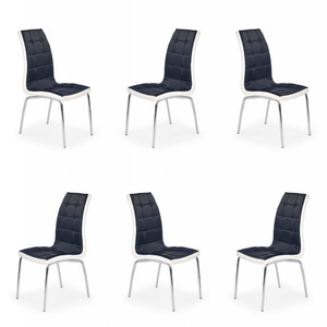 Sześć krzeseł czarno - białych - 4786