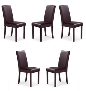 Pięć krzeseł ciemny orzech / brąz - 5198