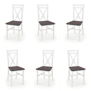 Sześć krzeseł białych olcha - 1258