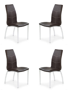 Cztery krzesła brązowe - 6187