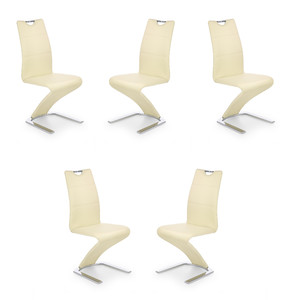 Pięć krzeseł waniliowy - 4939