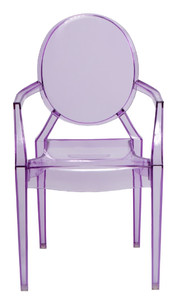 Krzesło dziecięce Royal Jr fioletowy transparentny - d2design Promocja