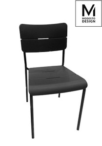 MODESTO krzesło RENE czarno-białe - polipropylen, metal - king home