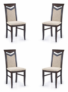 Cztery krzesła tapicerowane wenge  - 5080