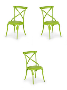 Trzy krzesła zielone - 0473