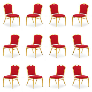 Dwanaście krzeseł bordowych - 2992
