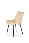 K313 krzesło nogi - czarne, tapicerka - beżowa  - Halmar