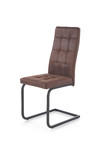 K310 krzesło stelaż - czarny, tapicerka - c. brąz  - Halmar