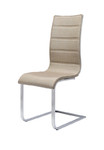 K104 krzesło beżowy/biały tkanina  - Halmar