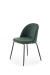 Krzesło K314 nogi - czarne, tapicerka - c. zielony  - Halmar
