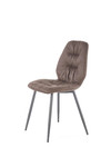 K312 krzesło nogi - czarne, tapicerka - brązowa  - Halmar
