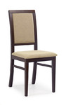 Krzesło SYLWEK1 ciemny orzech, tkanina / tap: Torent Beige  - Halmar