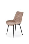 K313 krzesło nogi - czarne, tapicerka - brązowa  - Halmar