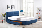 Łóżko MERIDA z szufladą niebieski  - Halmar