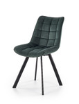 Krzesło K332 nogi - czarne, siedzisko - ciemny zielony  - Halmar