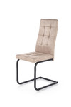 K310 krzesło stelaż - czarny, tapicerka - beżowa  - Halmar