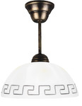 Lampa wisząca (klosz greka biała) - Lampex