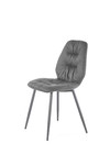 K312 krzesło nogi - czarne, tapicerka - popiel  - Halmar