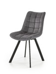 Krzesło K332 nogi - czarne, siedzisko - ciemny popiel  - Halmar