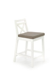 Krzesło BORYS LOW barowe niskie biały / tap. Inari 23  - Halmar