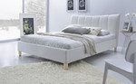 Łóżko SANDY tapicerowane biały  - Halmar