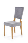 Krzesło SORBUS , tapicerka - popielaty, nogi - dąb miodowy  - Halmar