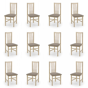 Dwanaście krzeseł dąb sonoma tapicerowanych - 1289