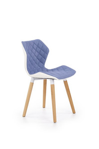 K277 krzesło biało / niebieskie  - Halmar