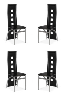 Cztery krzesła czarne - 7224