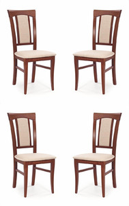 Cztery krzesła tapicerowane  czereśnia antyczna II - 0855