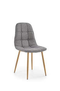 Krzesło K316 tapicerka - popielata, nogi - dąb miodowy  - Halmar