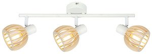 Atarri Lampa Sufitowa Listwa 3x25w E14 Biały+Drewno - Candellux