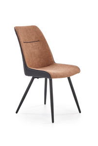 K323 krzesło brązowy / czarny  - Halmar