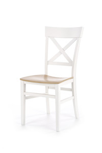 Krzesło TUTTI biały / dąb miodowy  - Halmar