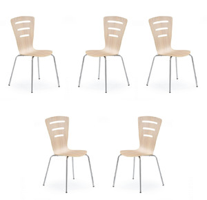 Pięć krzeseł dąb sonoma - 4312