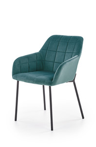 Krzesło K305 czarny / ciemny zielony  - Halmar