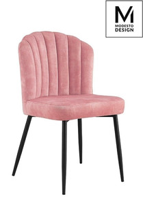 MODESTO krzesło RANGO różowe - welur, metal - king home