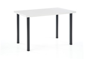 Stół MODEX 2 120 kolor blat - biały, nogi - czarny  - Halmar
