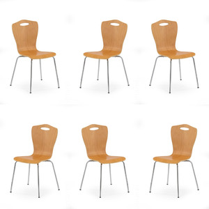 Sześć krzeseł olcha - 7594