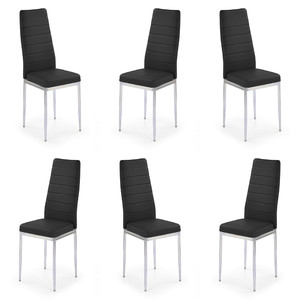 Sześć krzeseł czarnych - 6872